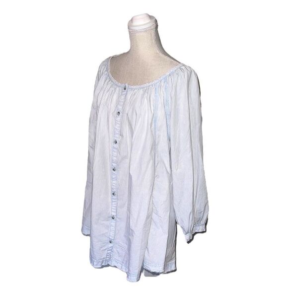 Free People Oxford Swing Tunic In Light Blue Combo - Picture 6 of 12